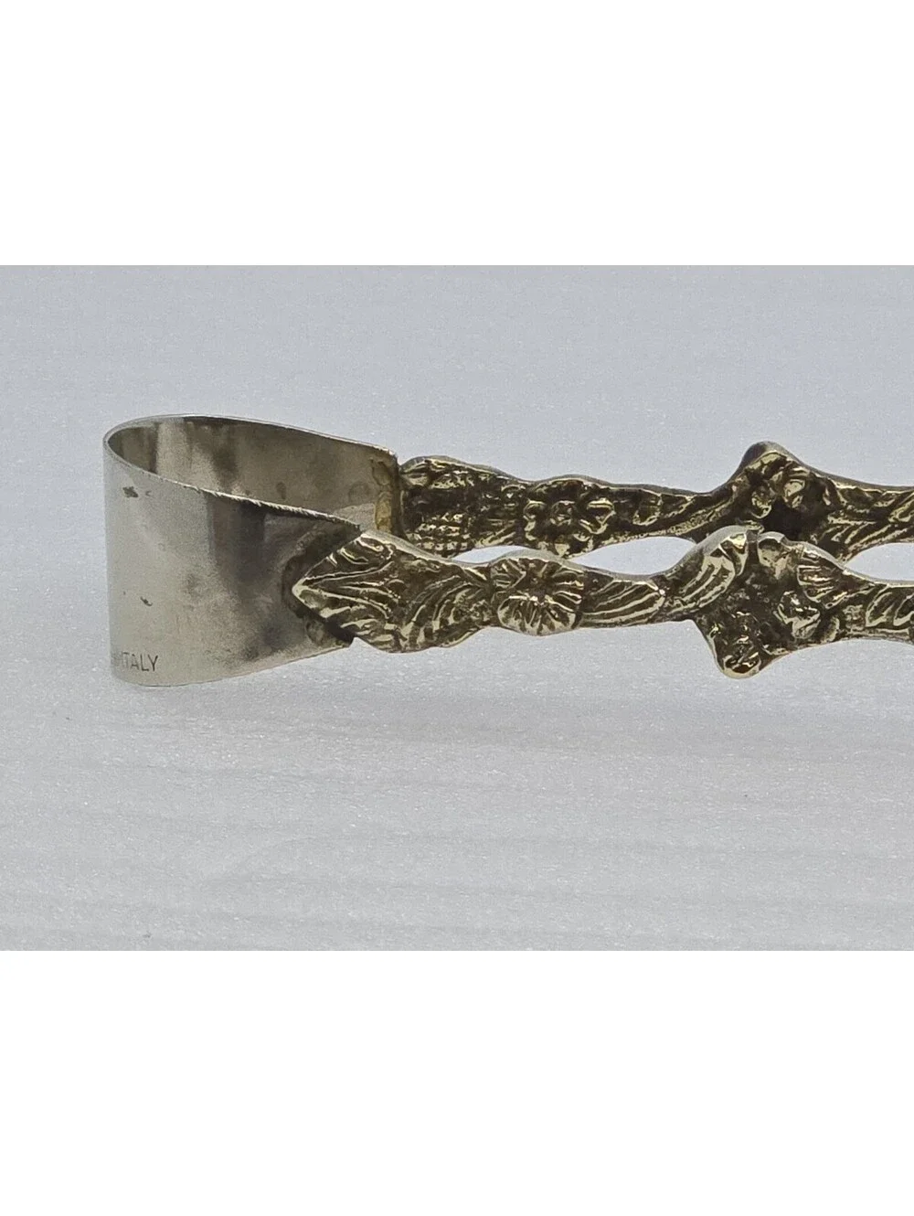 J. Bellini Italy Ornate Brass Ice Tongs Barware With Antlers/Claws Vintage 7.75